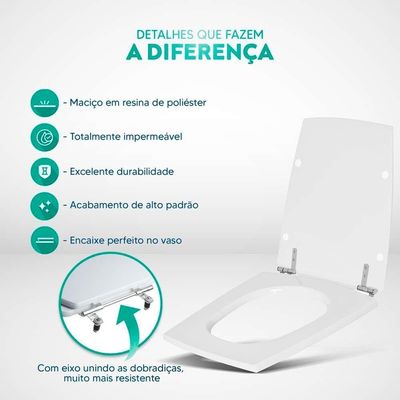 Tampa De Vaso Acrilico Nuage Bege Para Bacia Incepa 6lpf