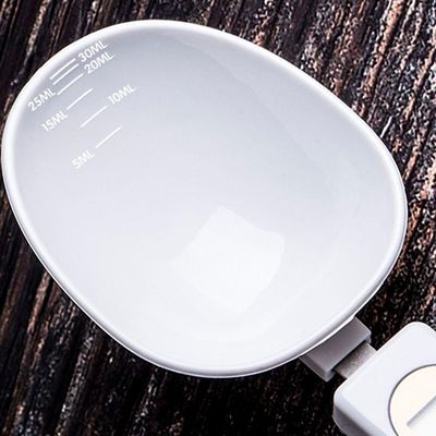 Colher Balança Digital Medidora Dosador Para Restaurante Dieta Receitas Branco