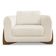 Poltrona Para Sala Base De Madeira Kit 2 Izzy S06 Linho Natural - Mpozenato