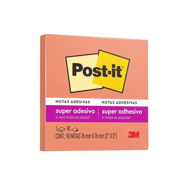 Bloco Adesivo Post-It 3M 76x76mm 90 Folhas Damasco