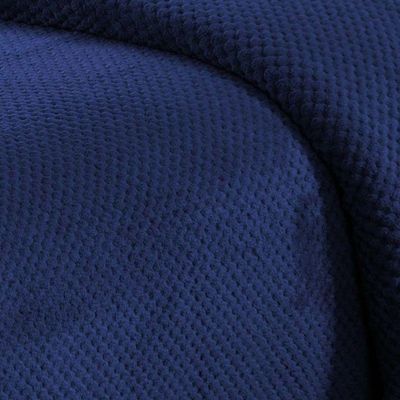 Cobertor Casa Scarpa Poppy Queen Manta Ultrasoft Alto Relevo Super Macia - Azul Marinho