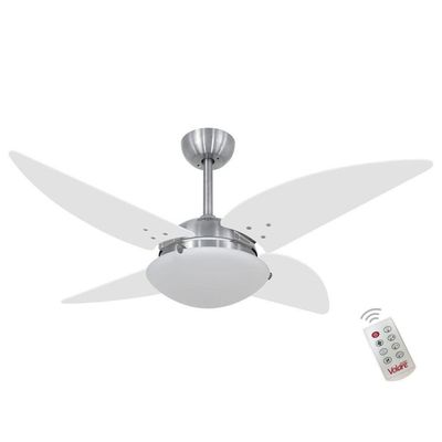 Ventilador Volare Quad Branco 127V E Controle Remoto 110V