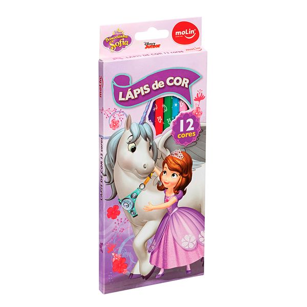 Lápis de Cor Molin Princesa Sofia com 12 Cores