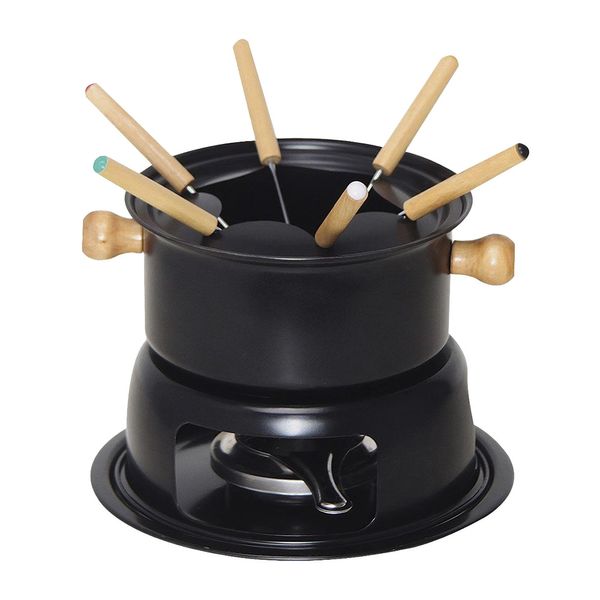 Conjunto de Fondue Alpes Cazza CV151629 11 Peças Preto Conjunto de Fondue Alpes Cazza CV151629 11 Peças Preto