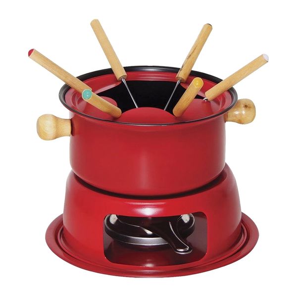 Conjunto de Fondue Alpes Cazza CV151627 11 Peças Vermelho