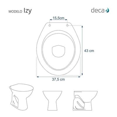 Tampa De Vaso Sanitário Com Amortecedor Izy Caramelo Para Bacia Deca