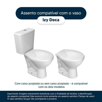Tampa De Vaso Sanitário Com Amortecedor Izy Caramelo Para Bacia Deca
