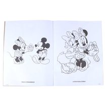 Livro Infantil Dcl com Giz Cera em 12 Cores para Colorir Personagens Minnie