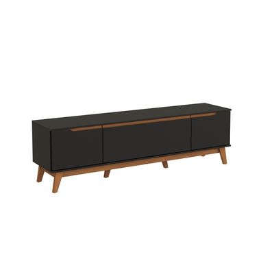 Rack Kappesberg 3 Portas Preto Fosco 180cm