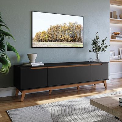 Rack Kappesberg 3 Portas Preto Fosco 180cm
