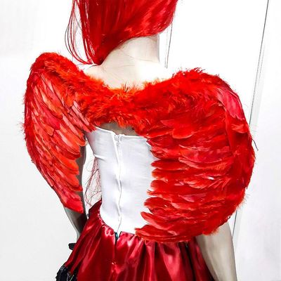 Asa De Anjo Vermelha Infantil - 50cm