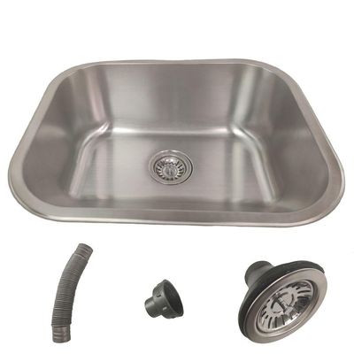 Tanque Lavanderia Lavar Roupa 30l Aço Inox Balcao Pia Com Valvula Sifao Limpeza Lavabo Casa