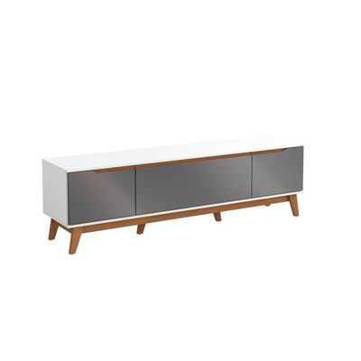 Rack Kappesberg 3 Portas Branco/Chumbo 180cm