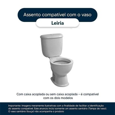 Tampa De Vaso Poliester Com Amortecedor Leiria Preto Para Bacia Luzarte