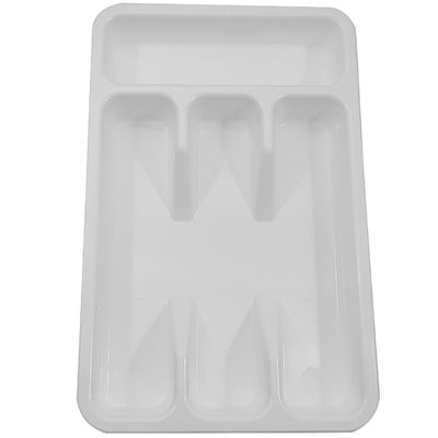Porta Separador Quatro Divisor De Talher Organizador Gaveta Branco