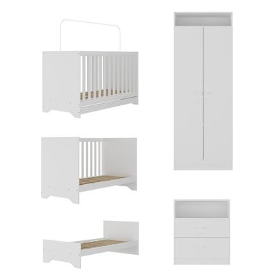 Quarto Infantil Completo Com Colchão Incluso Encanto Multimóveis Branco