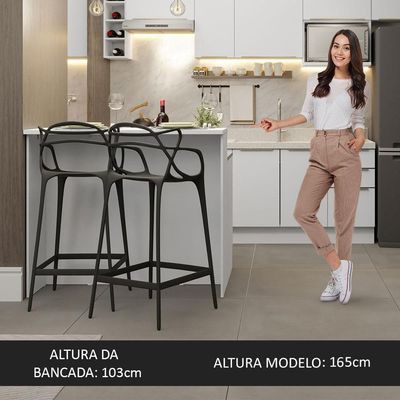 Ilha De Cozinha Com Bancada E Balcão 120 Cm Branco