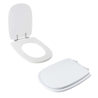 Tampa Vaso Sanitário Madeira Laqueada Dona Beja Branco Para Bacia Santa Clara