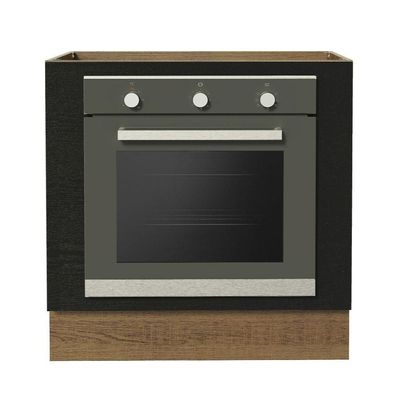 Balcão Forno Embutir 80x60cm Sem Tampo Rustic/preto