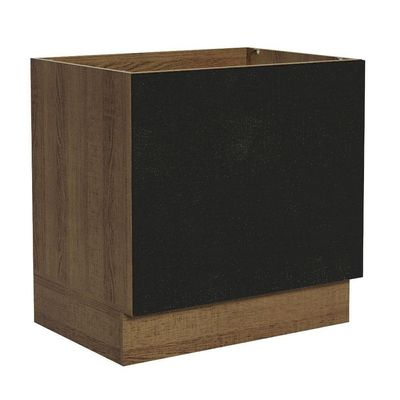 Balcão Forno Embutir 80x60cm Sem Tampo Rustic/preto
