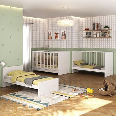 Berço 3 Em 1 Com Colchão Incluso Mp0527gc Branco