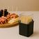Paliteiro De Mesa 70ml Plástico Coza 5x4x9cm Porta Palito de Dente Preto Visor