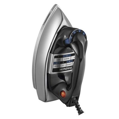 Ferro De Passar Roupa Mondial A Seco FS-01-BI Cromado/preto - 220v