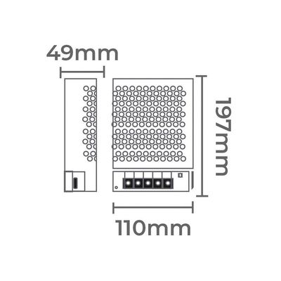 Fonte De Alimentação Chaveada Nordecor 24v 12,5a - 300w Bivolt Unica 7076