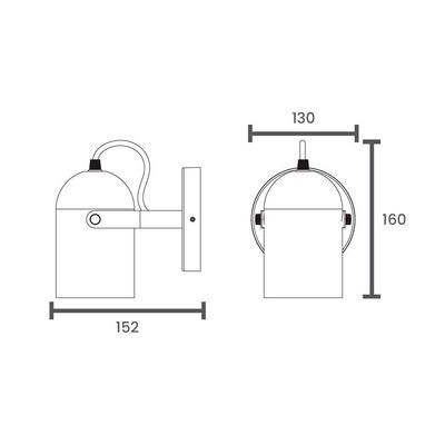 Arandela Taschibra Bell Mini E27 Bivolt Preto 02070096-18
