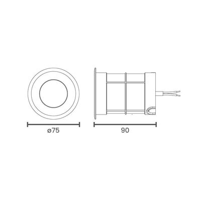 Embutido De Solo Led Taschibra Thin 3w Bivolt Prata 3000k Luz Amarela 15090369