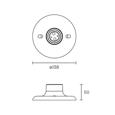 Plafon Taschibra Porcelana E27 Bivolt Preto 02080009-02