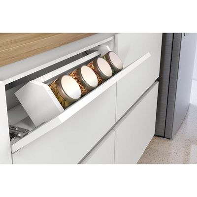 Cozinha Completa Rainha Gourmet 7 Peças (3 Aéreos + 1 Paneleiro + 3 Balcões) C6p38 Nature-verde - Nesher