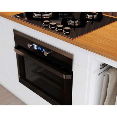 Cozinha Modulada Americana Completa 12 Peças 5aéreos+4balcões+3complementos Cz314 Cinza2 Aéreos + 1 Balcão + 1 Complemento