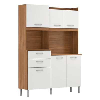 Kit de Cozinha Harmonia 6 Portas 2 Gavetas Amendola e Branco