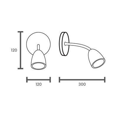 Arandela Taschibra Direct Articulável Led Mr16 Bivolt Preto 6500k Luz Branca 15060096