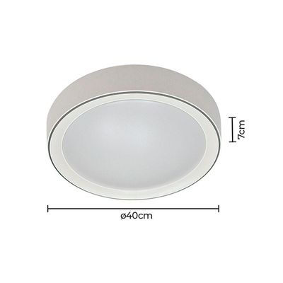 Plafon Nordecor Meny 2211 40cm Led Bivolt Branco