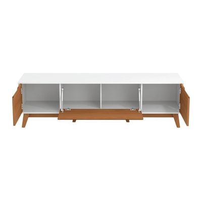 Rack Kappesberg 3 Portas Branco/Canela 180cm
