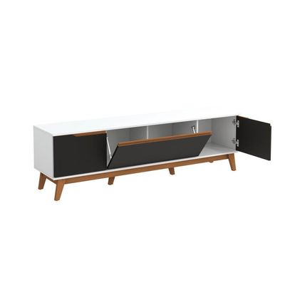 Rack Kappesberg 3 Portas Branco/Preto Fosco 180cm