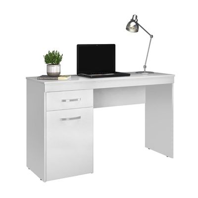 Escrivaninha Com 1 Porta 1 Gaveta Vitória Branco Branco