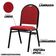Kit 3 Cadeiras Hoteleiras Auditório Empilhável Linho M23 Vermelho - Mpozenato