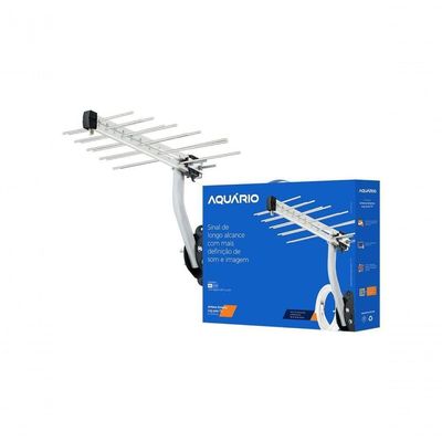 Antena Externa Aquario Log Para Tv 20 Elementos - Lu-20 Plus