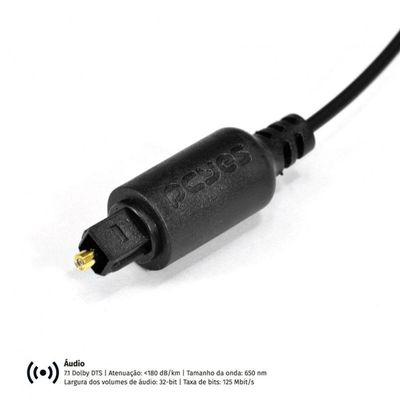Cabo Optico Toslink Macho 1m - Pod-1