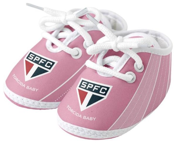 Chuteira Bebê São Paulo Rosa Torcida Baby P / Rosa