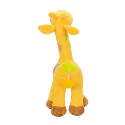 Pelúcia Girafa Amarela Com Pintas Coloridas 34 cm