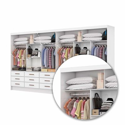 Closet Sevilha 6 Portas Casal Duplo Com Espelho 18 Gavetas