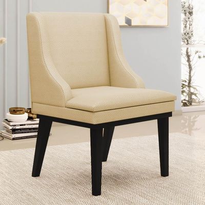 Kit 8 Cadeiras Estofadas Para Sala De Jantar Base Fixa De Madeira Preto Lia Veludo Luxo Off White - Ibiza