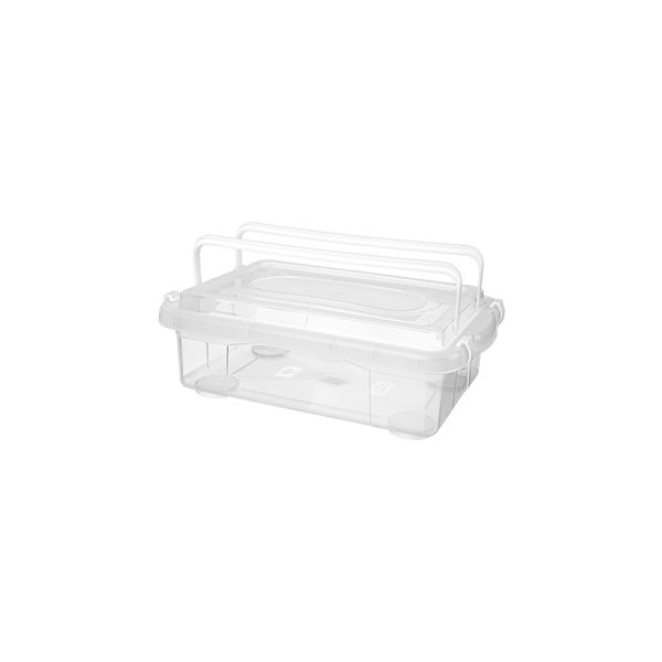 Caixa Organizadora Sanremo Top Stock em Plástico Cristal com Trava Infantil 8,6L