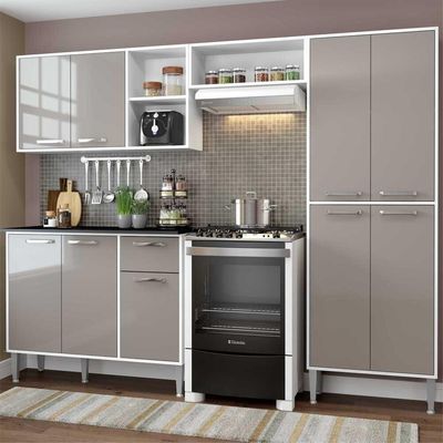 Cozinha Compacta Multimóveis Fg2840 Com Armário E Balcão