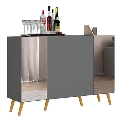Aparador Buffet 4 Portas Vegas Multimóveis V3596 Preto