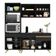 Armário De Cozinha Compacta 182cm Veneza Multimóveis V3694 Preto/dourado Preto/dourado